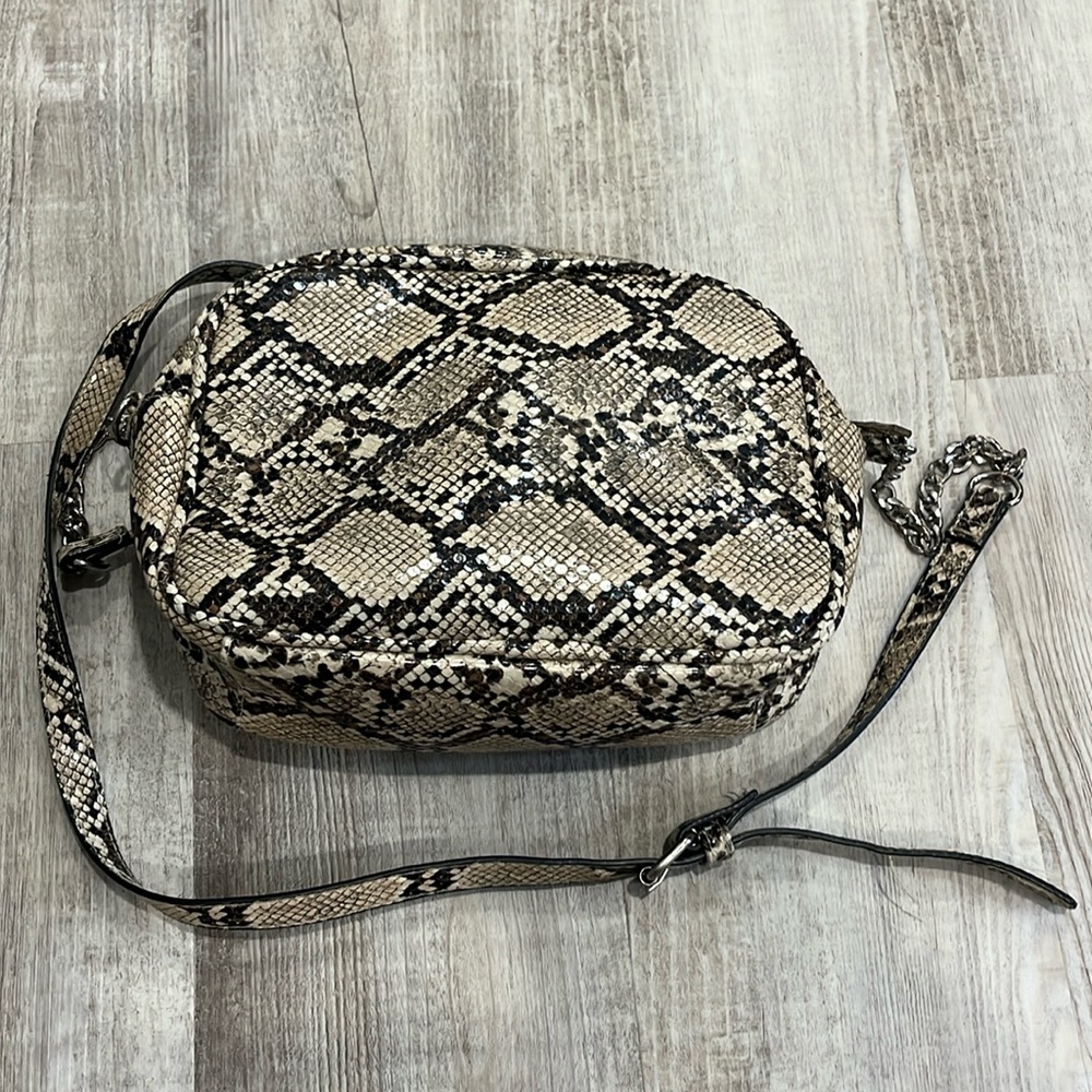 Stradivarius snake print shoulder/cross body bag